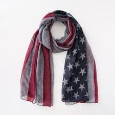 Popular Shawl American Flag Oblong Scarfs Stars Pattern Headscarf Soft Love Gift - image 2