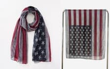 Popular Shawl American Flag Oblong Scarfs Stars Pattern Headscarf Soft Love Gift - image 6