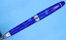 Popular Blue Cigar Style Ballpoint Pen in Chrome Trim + Premium SCHMIDT Ink P900 - image 5