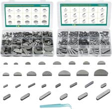 385Pcs Metric Woodruff Key Assortment Kit Popular Sizes Include 205PCS Woodruff