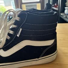 Vans Sk8-Hi Black White High Top Sneakers US Womens 10 Classic Skate Shoes - image 6