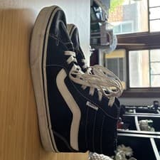 Vans Sk8-Hi Black White High Top Sneakers US Womens 10 Classic Skate Shoes - image 5
