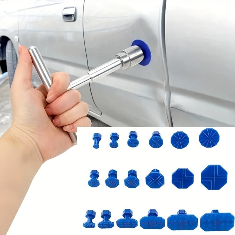 Car Dent Repair Tool - No-Drill Puller & T-Handle Dent Remover with Ergonomic Handle, Durable Metal Construction for Easy Car Body Repair, Car Dent Remover, Vehicle Maintenance, Sleek Metallic Finish, Robust Design, Car Door Handle Protector, Car Door Handle Cover, Car Door Handle Pad, Dent Repair Kit, Slide Hammer, Crushed Car Dent Tool, Car Repair Kit, Pdr Tools, Dent Repair Tool