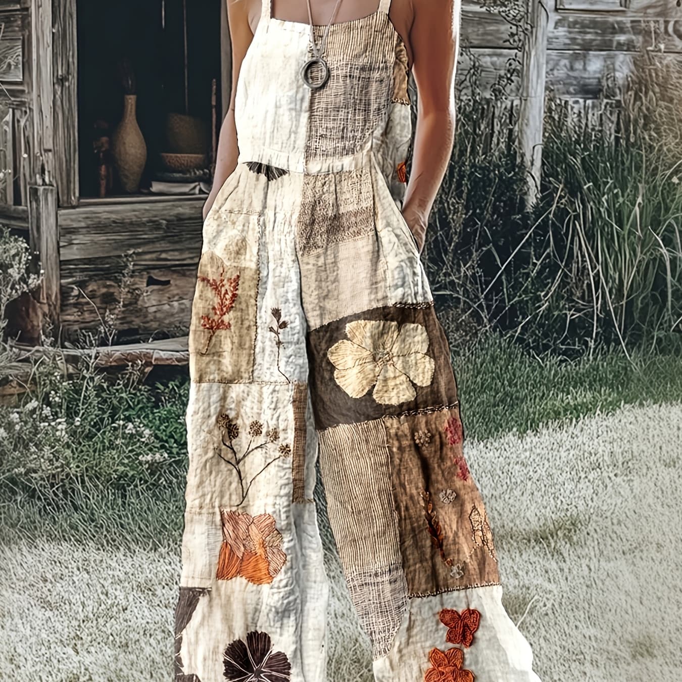 Women'S Strapless Wide-Leg Jumpsuit for Casual Garden Retreats, Weekend Outings, And Boho Style