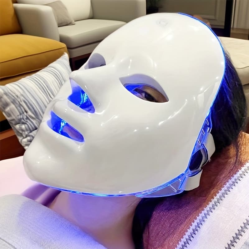 7-Color Facial Mask Device, Portable Skincare Tool, Home Beauty Care Kit, USB Rechargeable, Gift for Girlfriend and Valentine's Day Present
