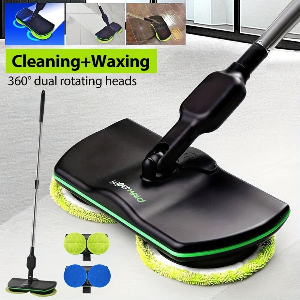 Cordless Electric Mop, Floor Cleaning Electric Mop, Electric Cordless Floor Cleaner Scrubber Sweeper Polisher Mop Set