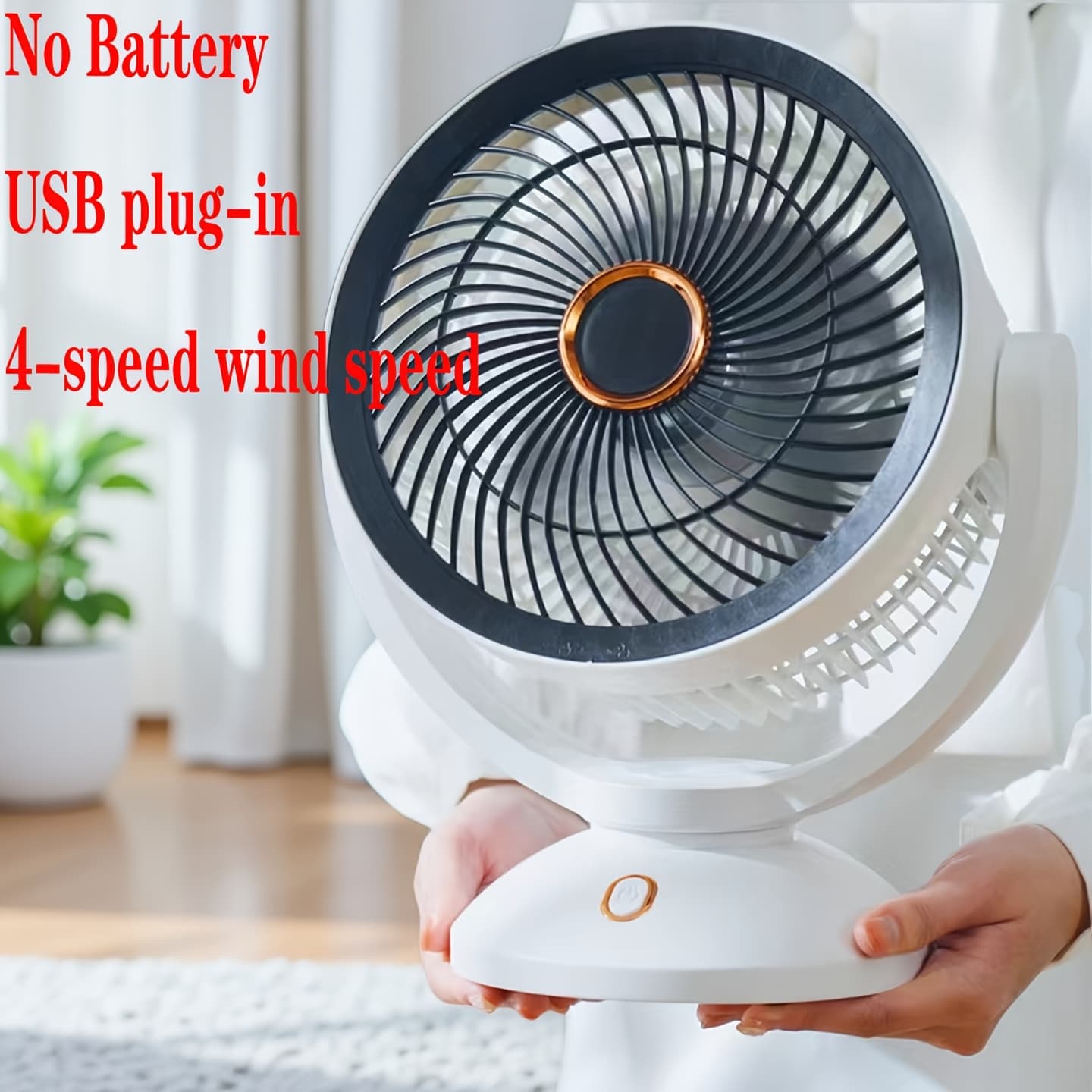 USB Direct Plug Fan Desktop Fan Air Circulation Fan Home Portable