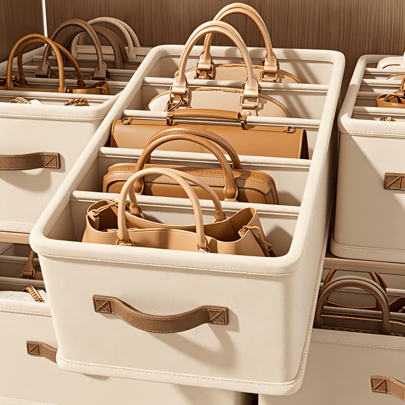 1pc Bag Organizer Divider Box, Tidy Bag And Closet Storage, Under-Bed Storage, Suitable for Students, Bedroom, Dormitory, Closet