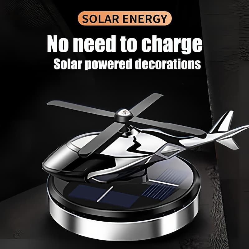 High-end Car Center Console Creative Airplane Rotating Car Air Freshener, Solar-powered Car Ornament, Long-lasting Light Fragrance