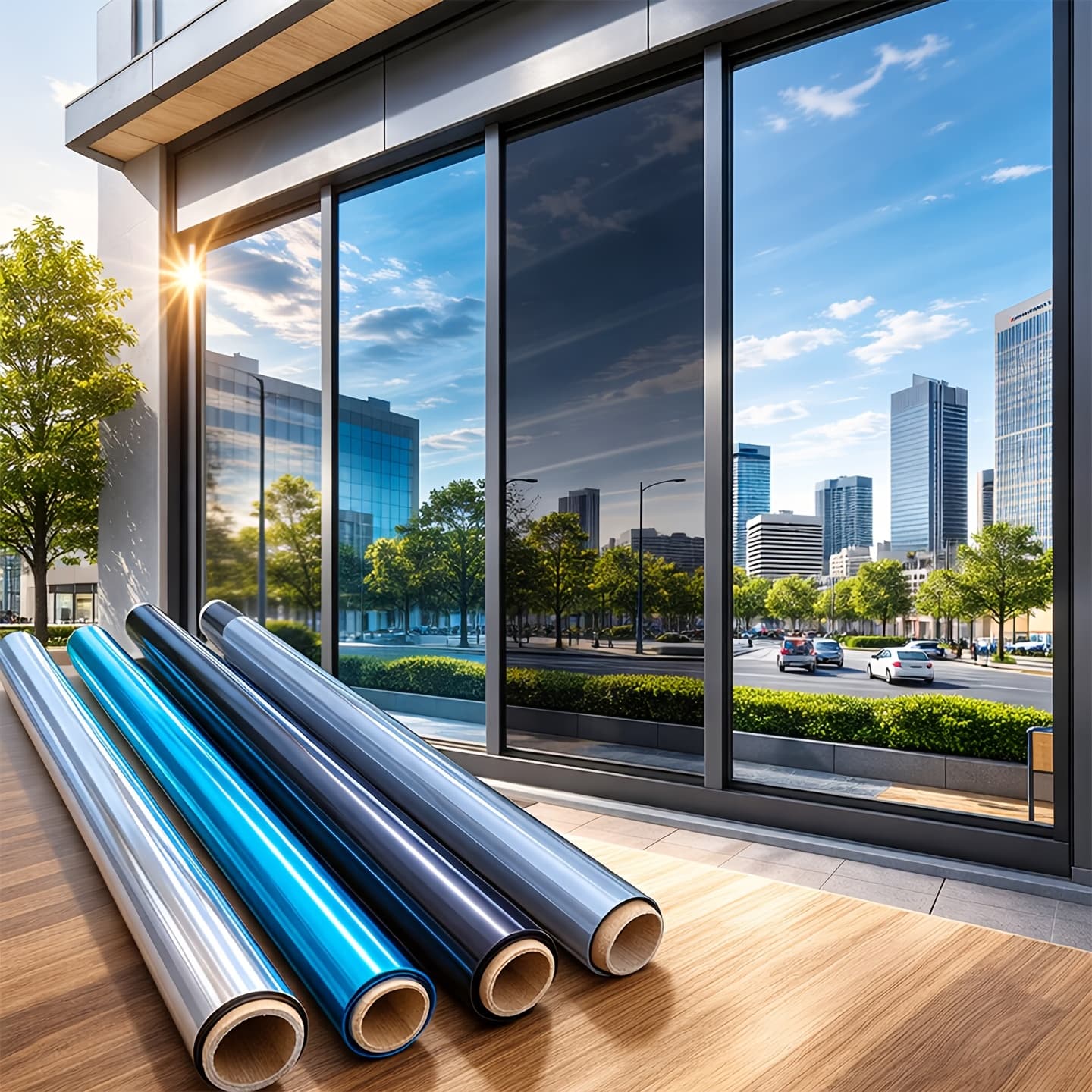 No Glue Static Cling Window Heat Insulation Film Sun Blocking Cooling Privacy Glass Sticker for Living Room Bedroom Balcony Office