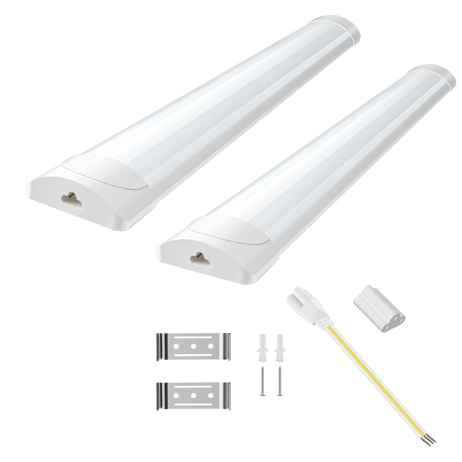2pcs 50W/60W LED Strip Light, LED Tube, 6500K Cool White, 60Cm+90Cm(50W) Combo/90Cm+90Cm(60W) Combo, Linkable Design
