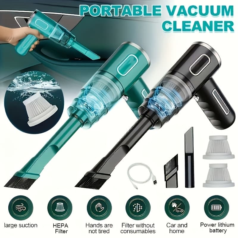 Powerful Handheld Vacuum Cleaner, Suitable for Cars, Homes, Offices, and Pet Hair Removal