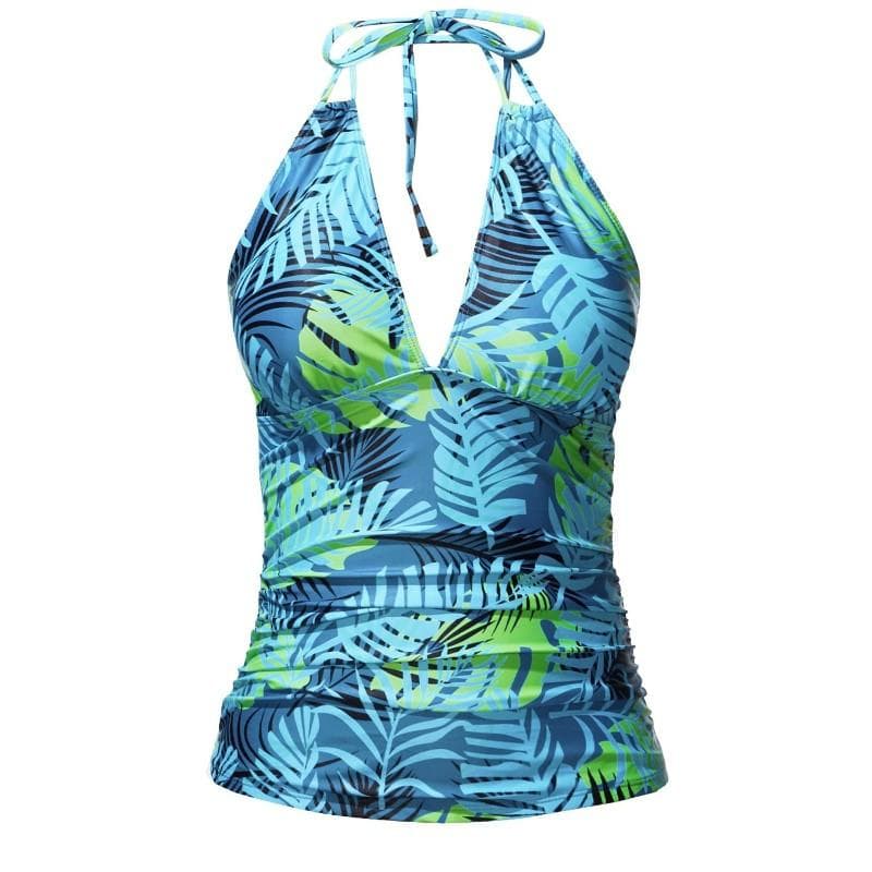 Plus Size Neck Bikini High Waisted Swimwear Two Piece Bathing for