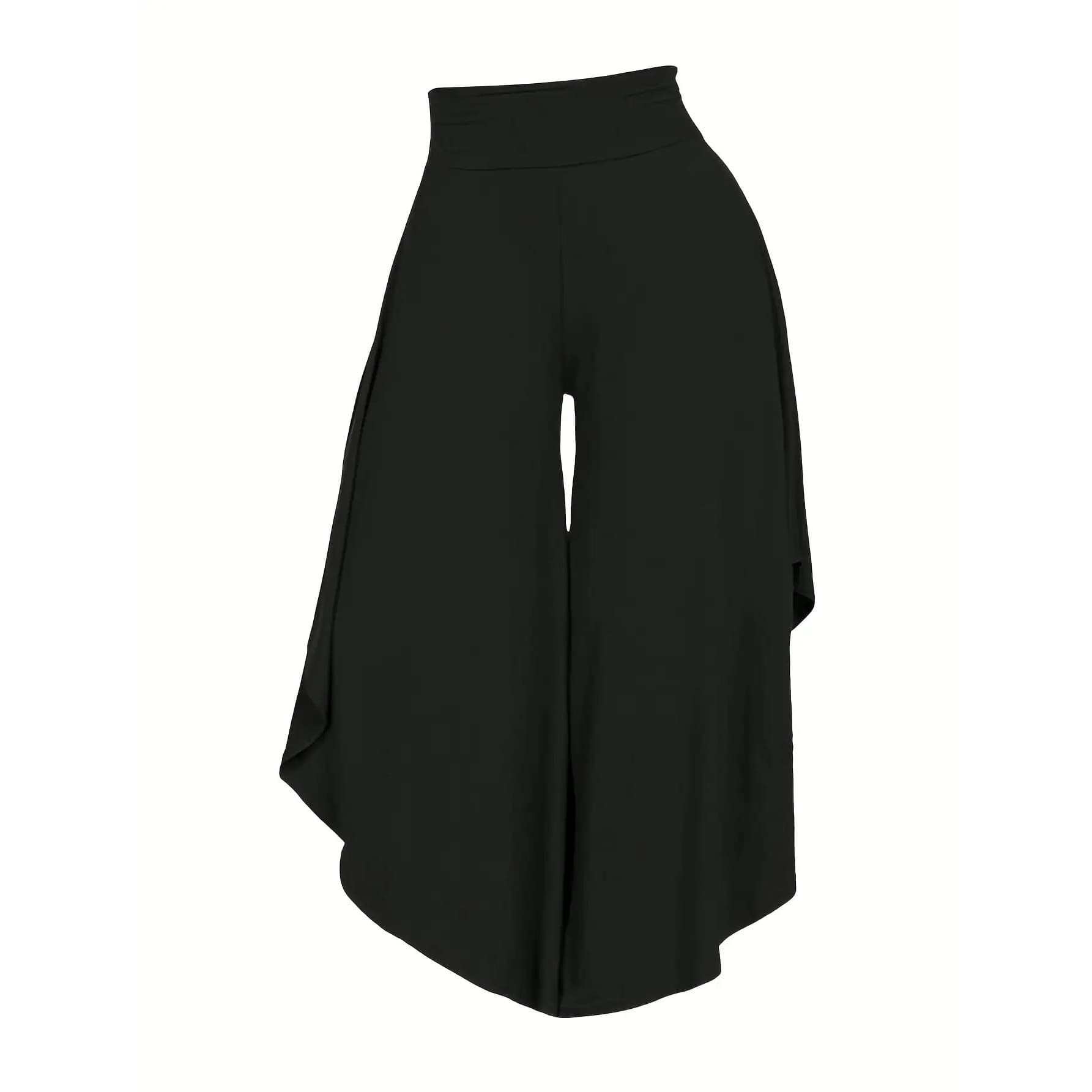 Women's Solid Color Elegant Temperament Commuting Daily Slightly Flared High Waist Loose Casual Trousers