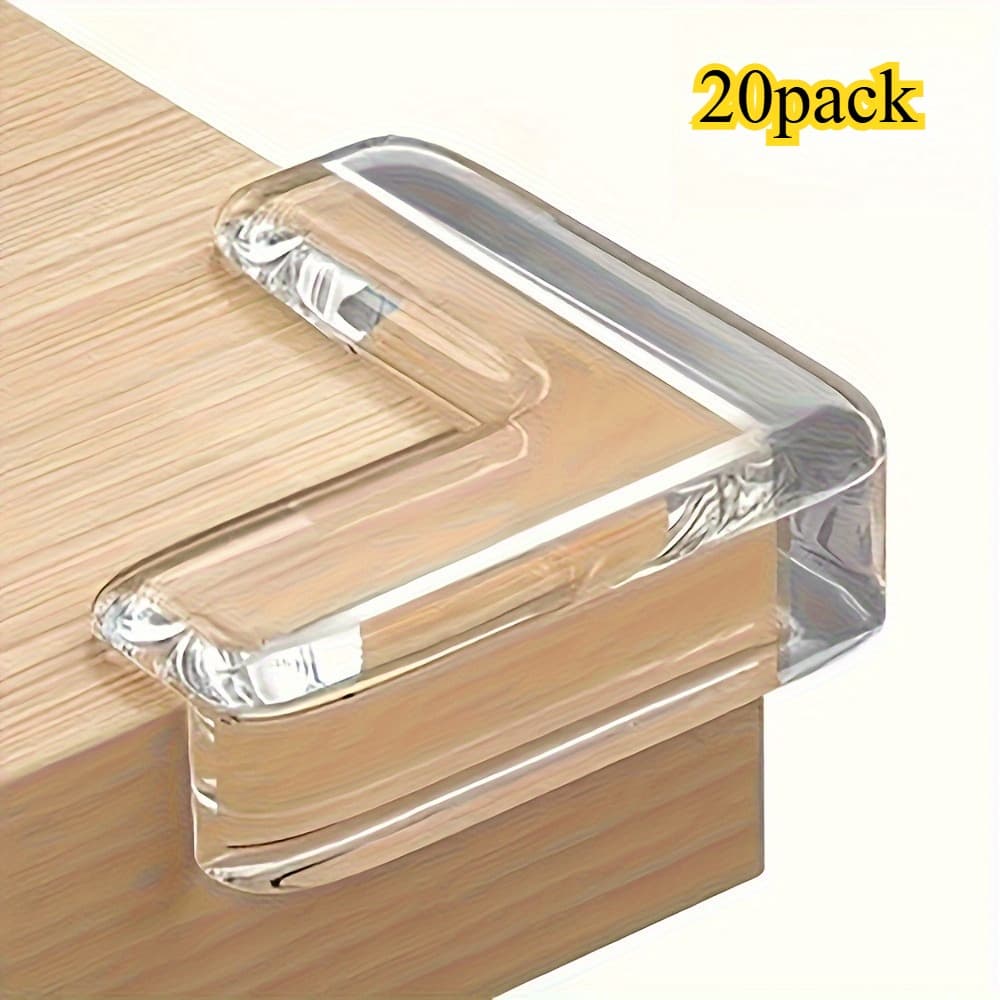 20pcs Transparent Anti-Collision Corner Set, Power Socket And Table Edge Safety Protectors
