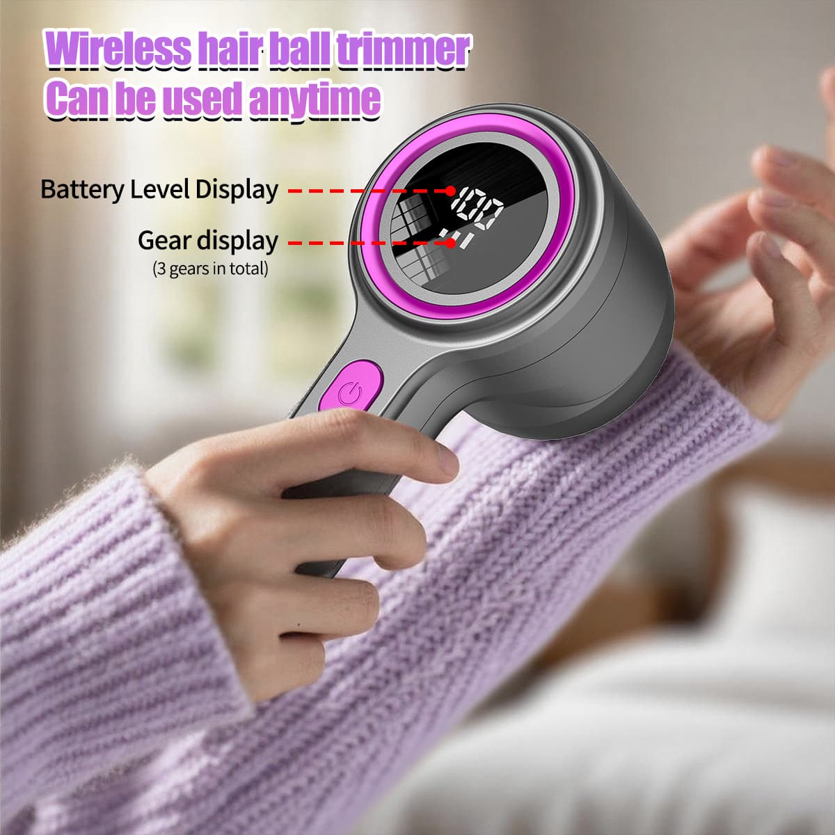 The 2025 Upgraded Portable Multifunctional Lint Remover Features USB-C Fast Charging, an Electric Fabric Shaver, And a Powerful Motor with