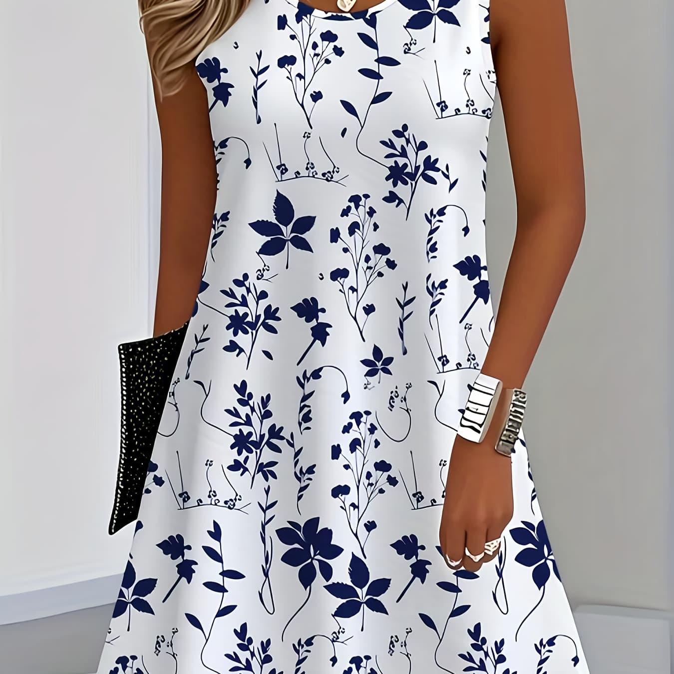 European and American Summer Fashion Printed Long Dress