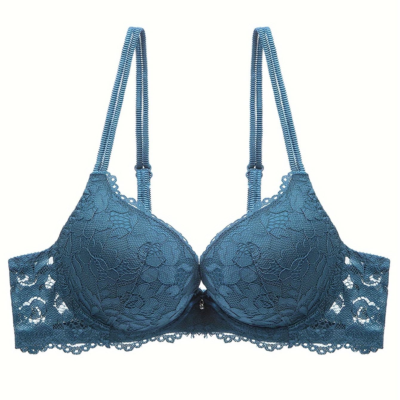 Lace Thick Cup Push Up Bra | Medium Support, Non Removable Padding, Underwire, Preppy Style