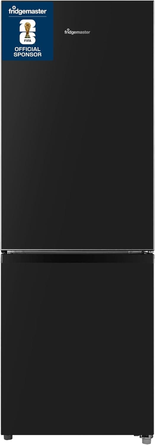 Fridgemaster MC50165EB 50cm Freestanding 60/40 Fridge Freezer - 175-litre capacity with Crisper box - Reversible Door - LED Lighting- 4