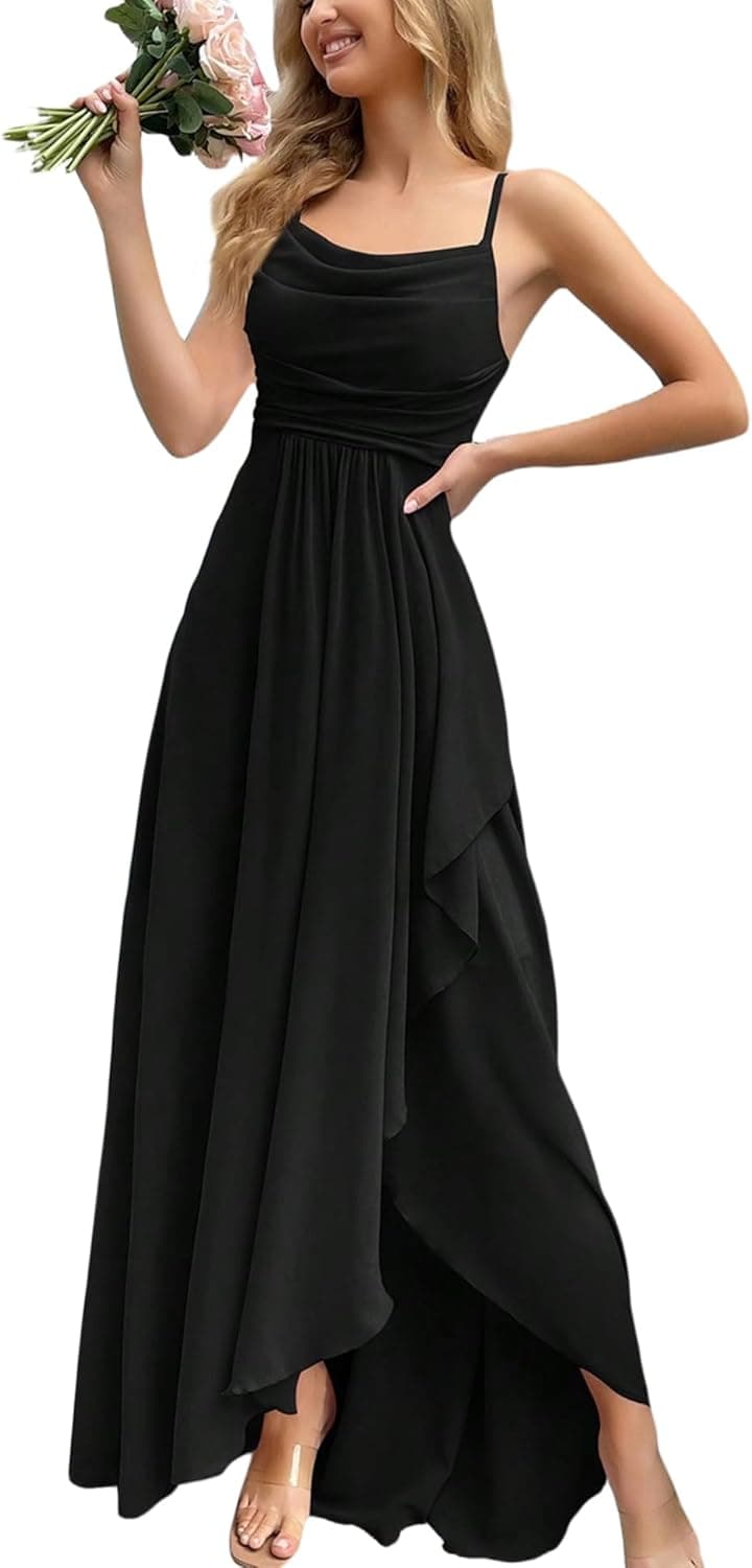 Women's 2026 Spring Formal Evening Gown Elegant Long Prom Dress Wedding Guest Party Cocktail Bridesmaid Maxi Dress