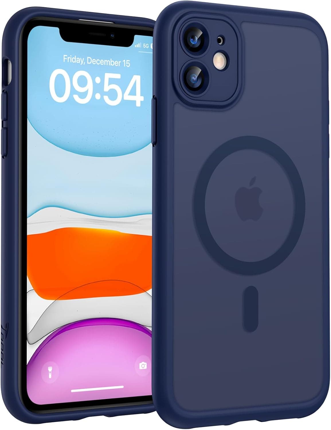 TOCOL for iPhone 11 Case, Fit for MagSafe, Upgraded Full Camera Protection, 14FT Military Grade Shockproof Magnetic Thin Slim Frosted