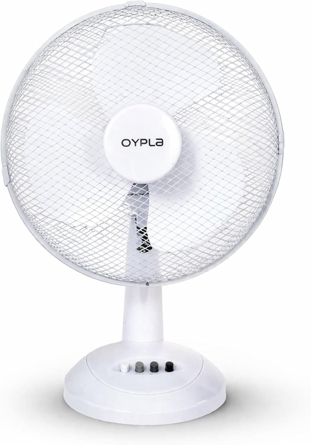 Oypla 12" Oscillating White Desk Top Fan