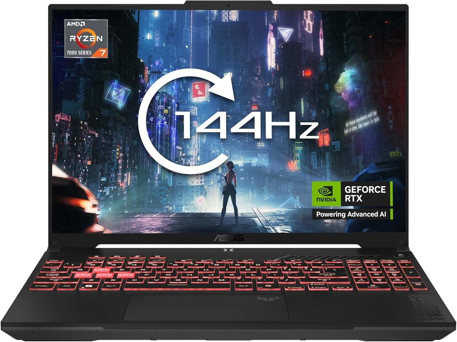 ASUS TUF Gaming A16 FA607NUQ Gaming Laptop | 15.6" Full HD 144Hz Screen | AMD Ryzen 7 170 | NVIDIA GeForce RTX 4050 | 16GB RAM | 512GB SSD