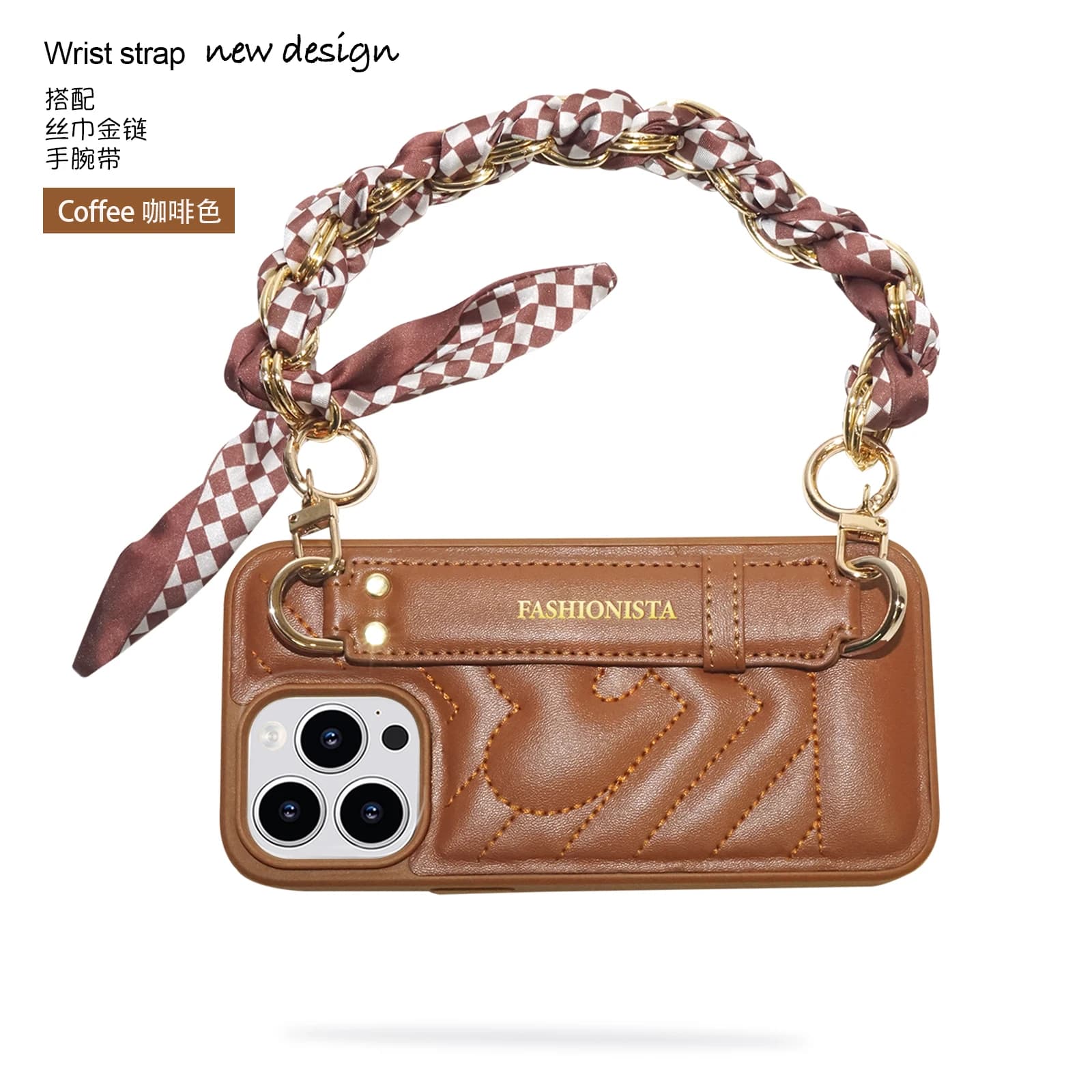 Luxury Leather Case for iPhone 15 14 13 12 11 Pro Max Silk Scarf Strap Love Wristband Stand Hook Microfiber velvet Super-fiber