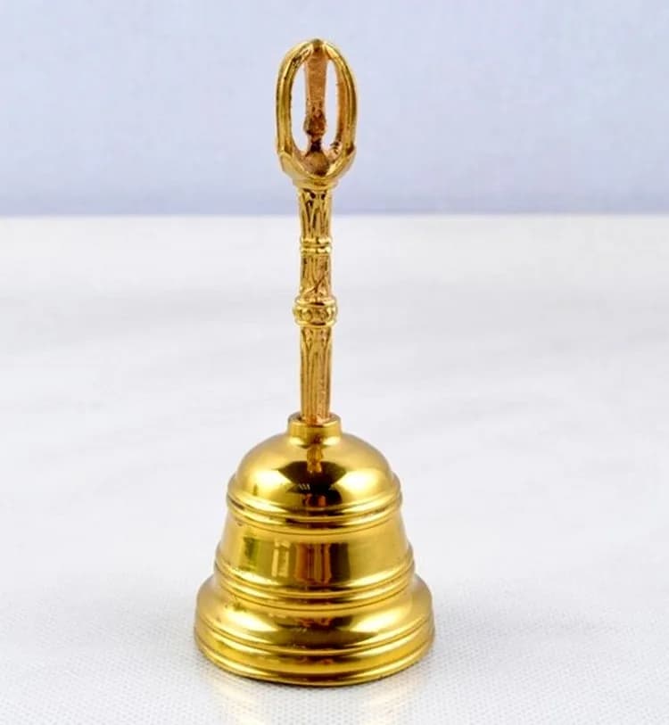 Chinese Vintage Brass Fengshui Tibetan Buddhist Bell Vintage Home Decor Metal Handicraft