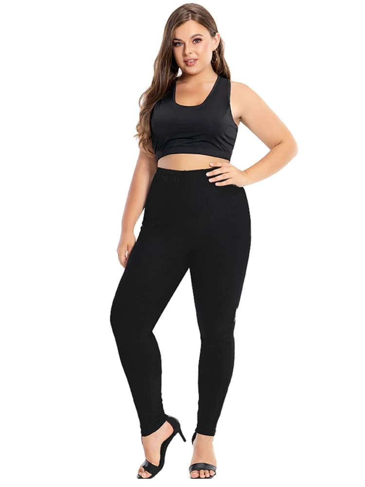 Solid Candy Color Leggings For Women 7XL 6XL 5XL Modal Cotton Large Size Ankle Legins Pants Grey Black White Pink Red Purple
