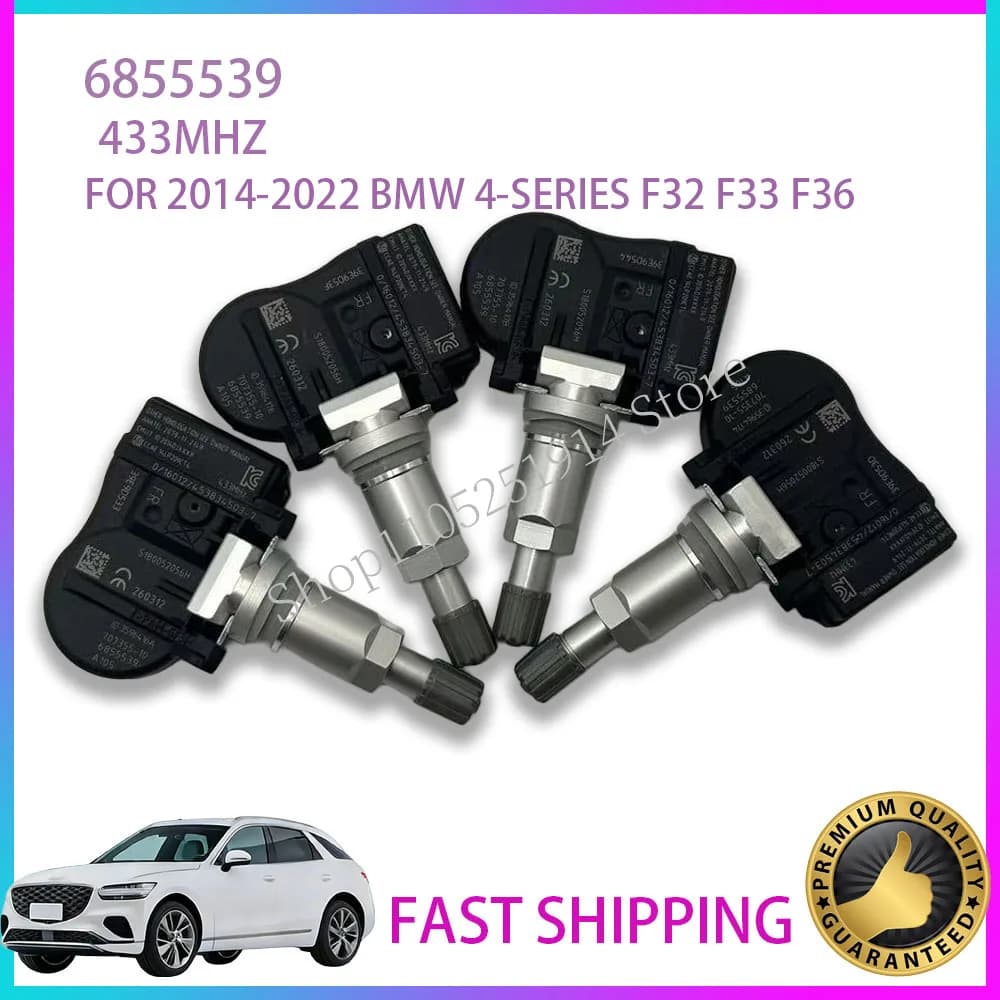TYRE PRESSURE SENSOR FOR 2014-2022 BMW 4-SERIES F32 F33 F36 TPMS 433MHz BMW TIRE PRESSURE SENSOR 6855539 36106881890 36106856209