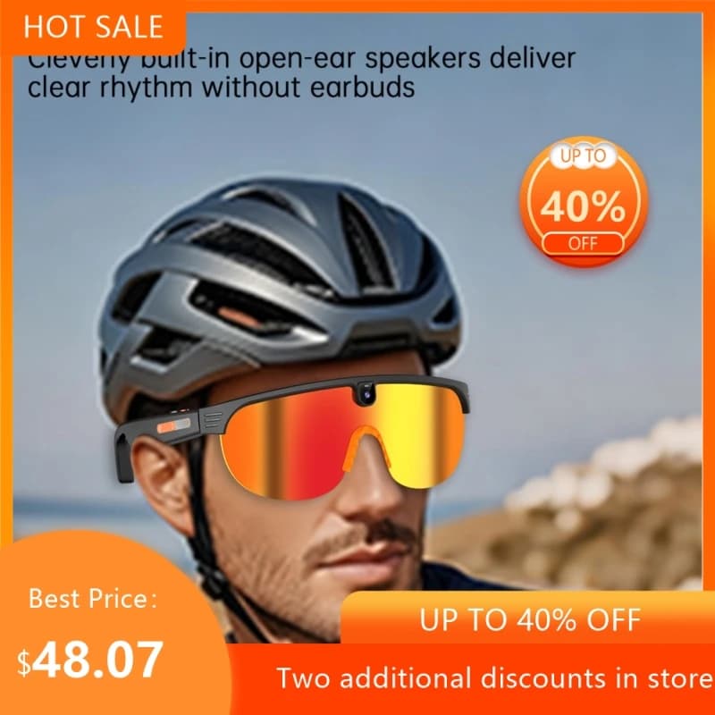 Outdoor Mountain Climbing Cycling Video Recording Photography AI Windproof Sand Proof UV Resistant Sports Sunglasses New 2026