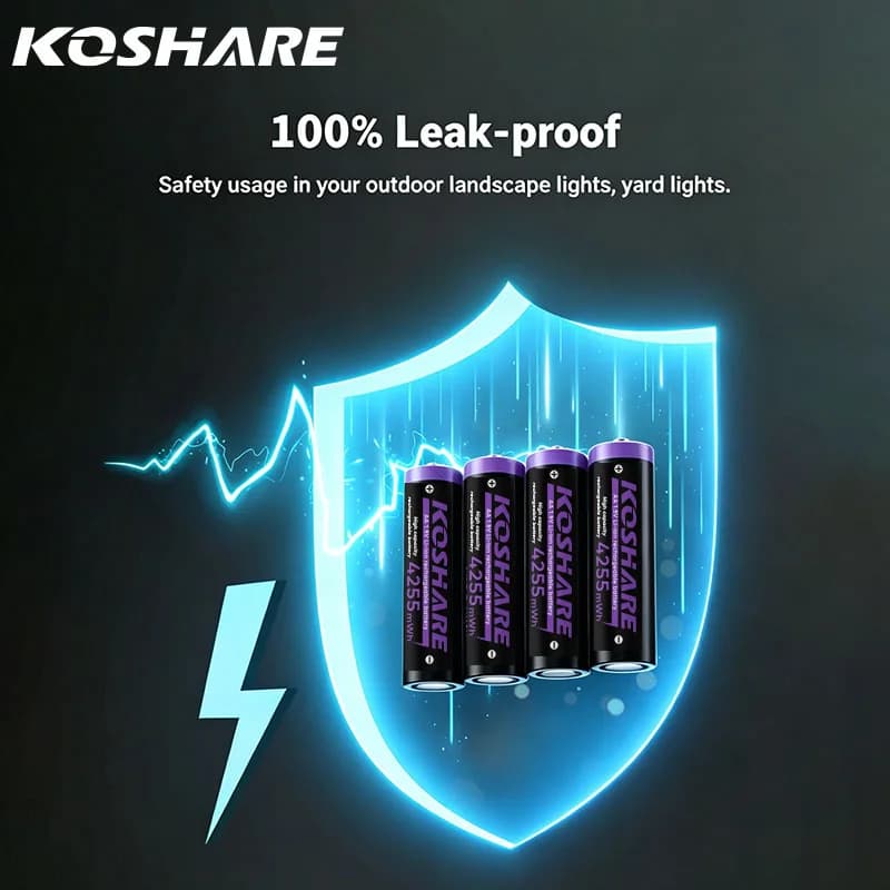 KOSHARE Rechargeable Li-ion Batteries AA AAA 1.5V Consatant Voltage 4255mWh 1100mWh Lithium Battery For Toothbrushes Flashlights