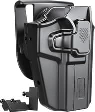 Universal OWB Gun Holster– Fits Most Popular Compact to Full Size Handguns, RH
