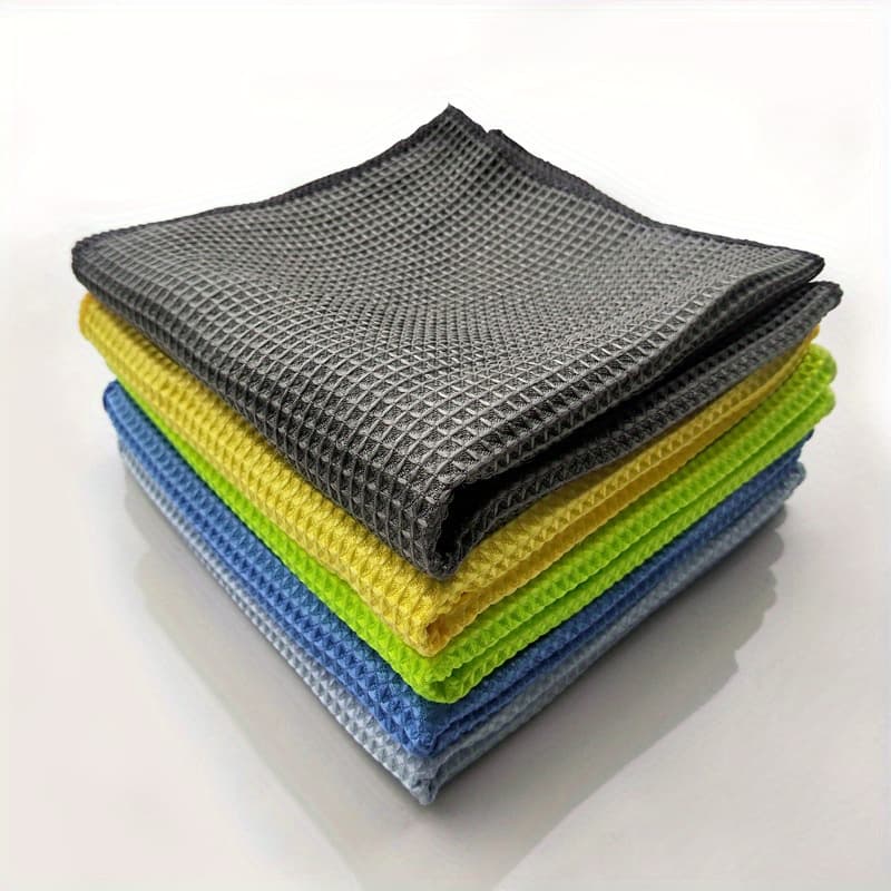 Multiple Pack Iroko Car Cleaning Towel Car Glass Towel Honeycomb Microfiber Waffle Car Wash Towel Rag Cleaning Cloth Square Towel