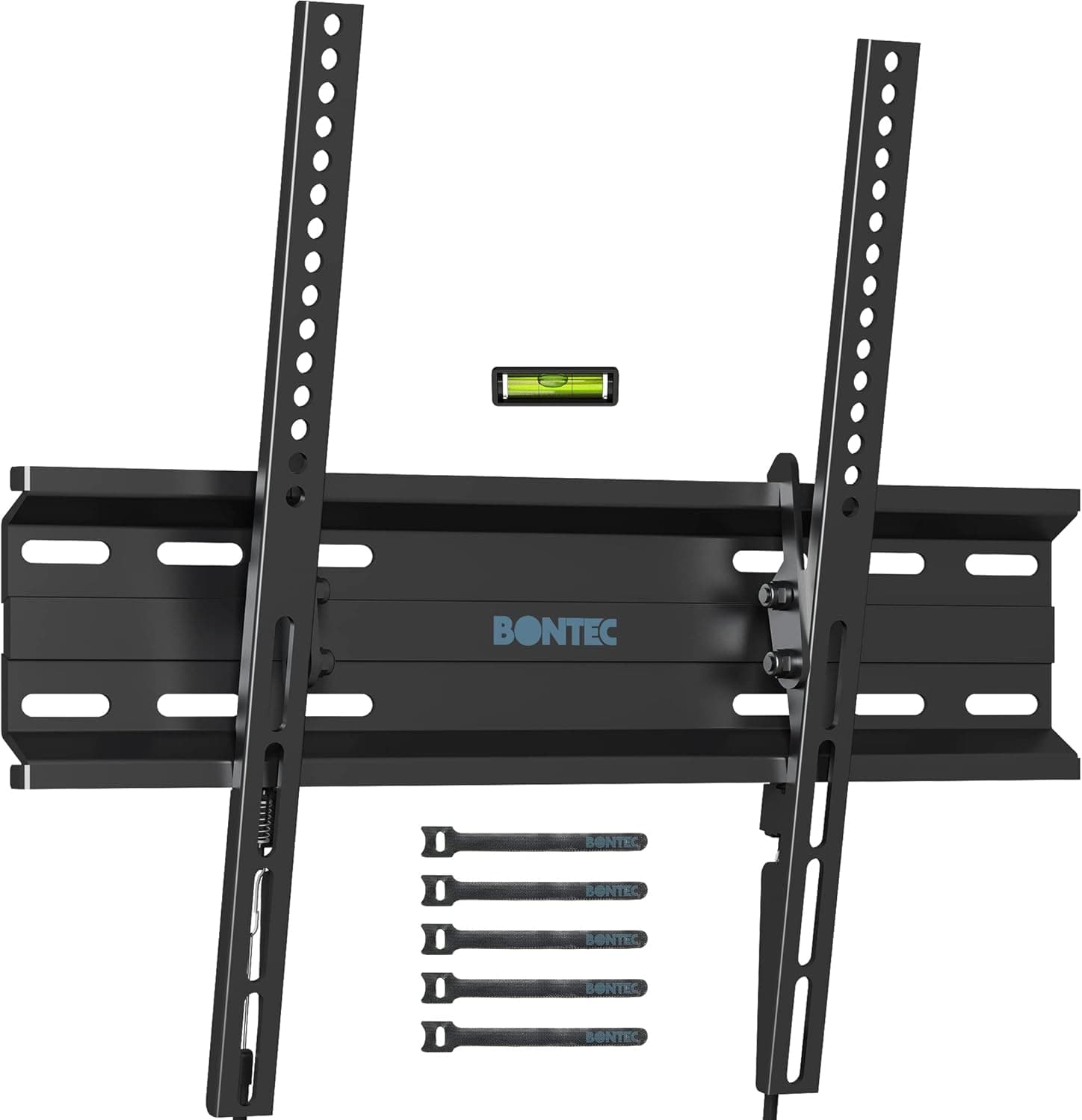 BONTEC Ultra Slim TV Wall Bracket, Tilting TV Wall Mount for 23-60 Inch Flat and Curved TVs, Low Profile Wall Mount 30mm from Wall