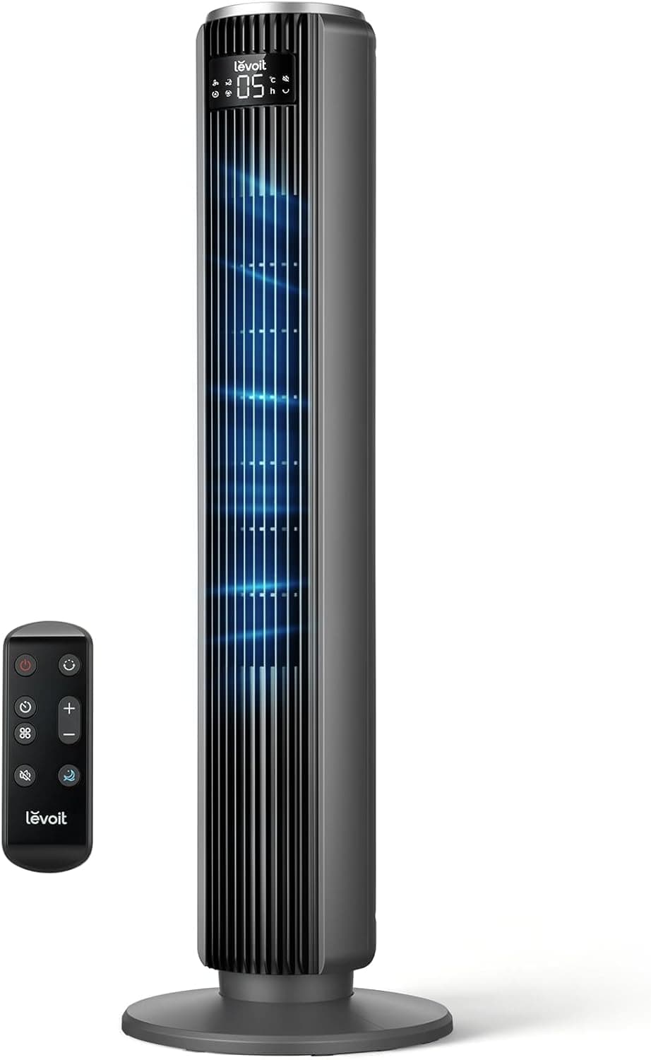 Levoit 23dB Silent Tower Fan, Bladeless Fan for Bedroom, Powerful Yet Gentle Cooling Fans, Energy Efficient, Advanced Sleep Mode, 12H