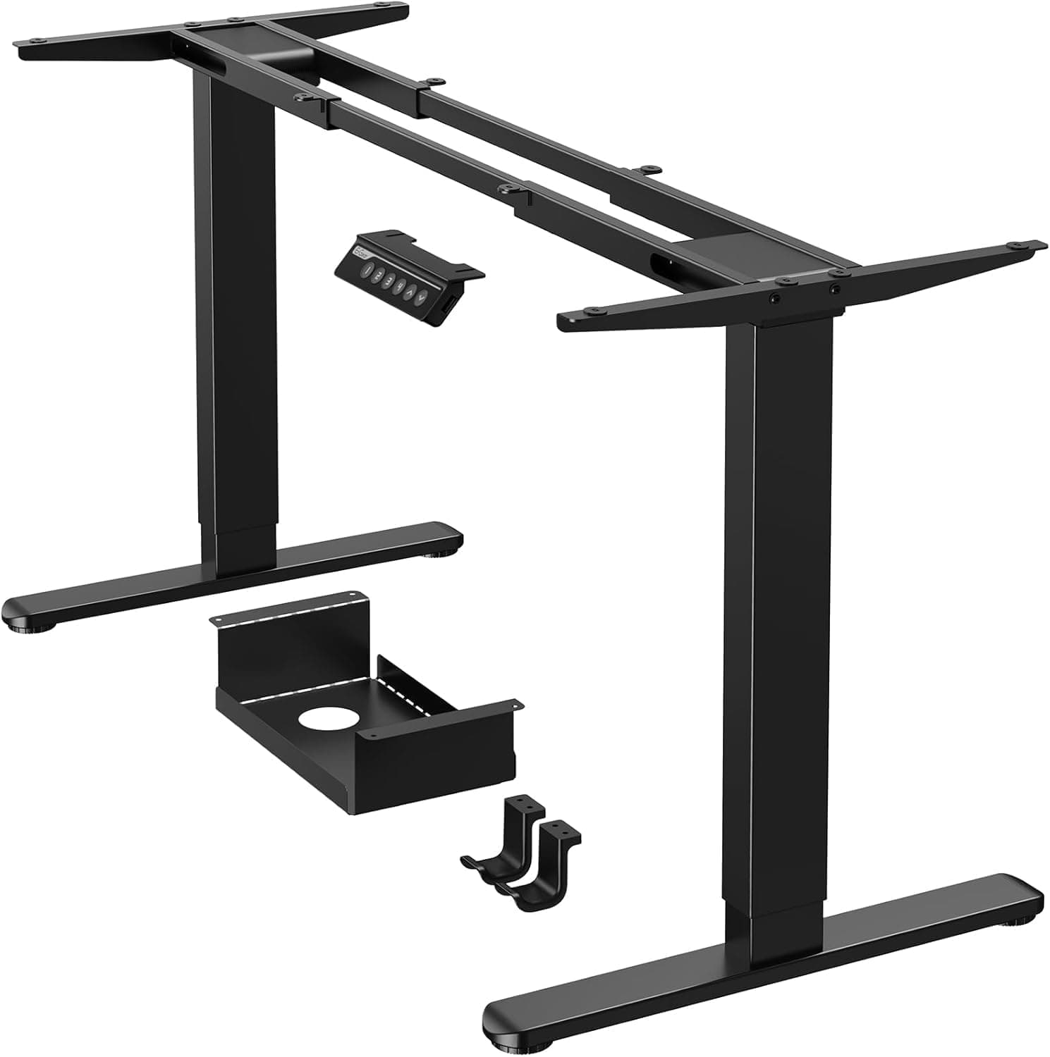 ErGear Standing Desk Frame, Dual Motor, 120kg, 4 Memory | Dual Motors, 120kg Capacity, 72-120cm Height, Fits 110-228cm Desktops, 4 Presets