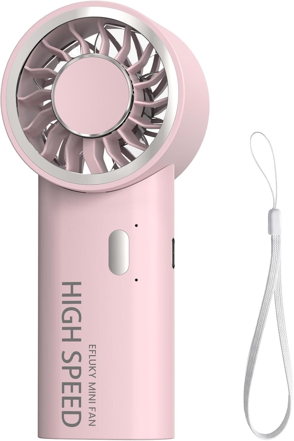 efluky Handheld Fan, Mini High Speed Fan USB Rechargeable Fans with 5 Speeds, Portable Hand held Fan Desk Desktop Fans for Home Office