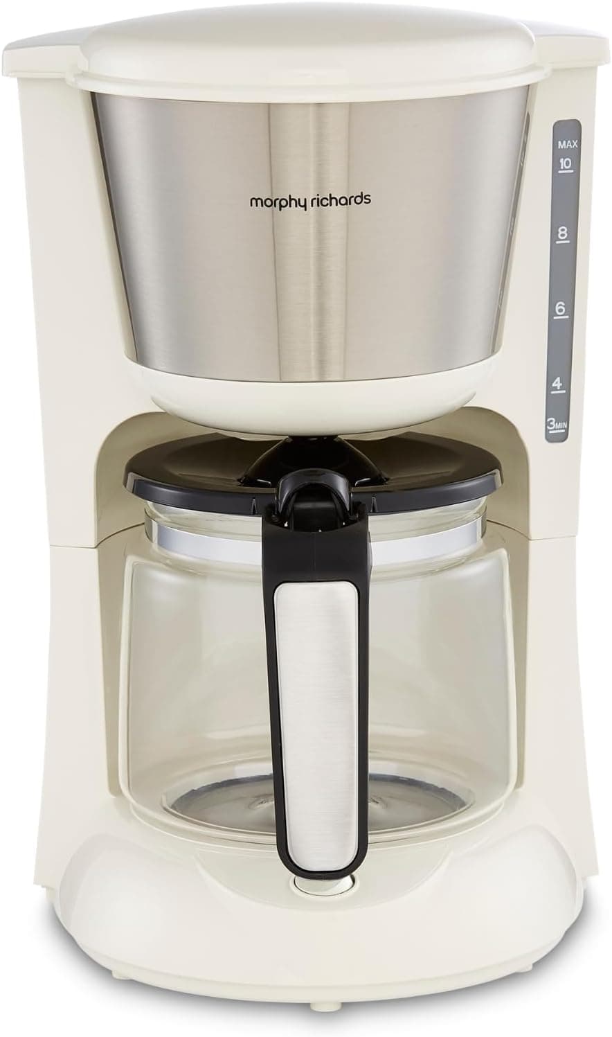 Morphy Richards Equip Filter Coffee Machine, Pour Over Technology, 10 Cup Capacity, Fast Brew, Anti Drip, Easy Clean Reusable Filter, Keep