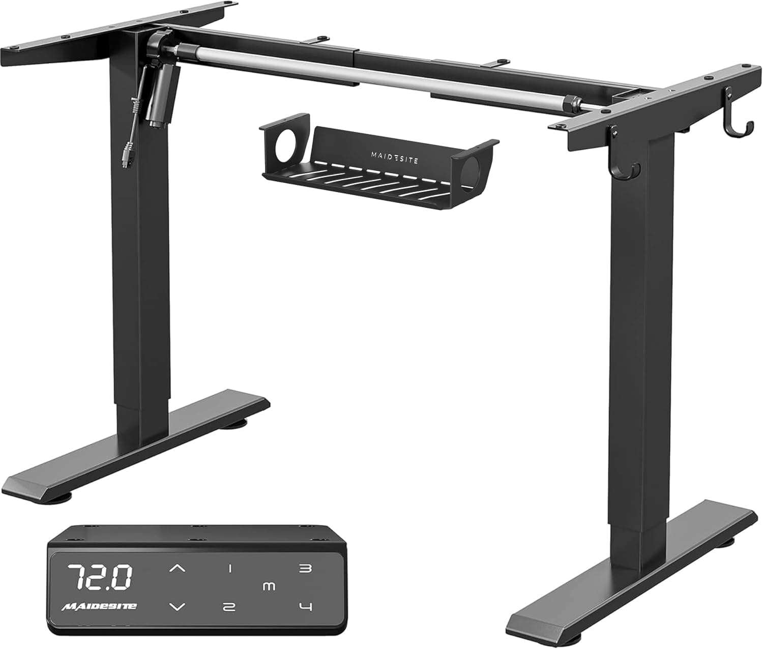 MAIDeSITe Height Adjustable Electric Standing Desk Frame Two-Stage with Heavy Duty Steel Stand up Desk Computer Desk with Automatic Memory