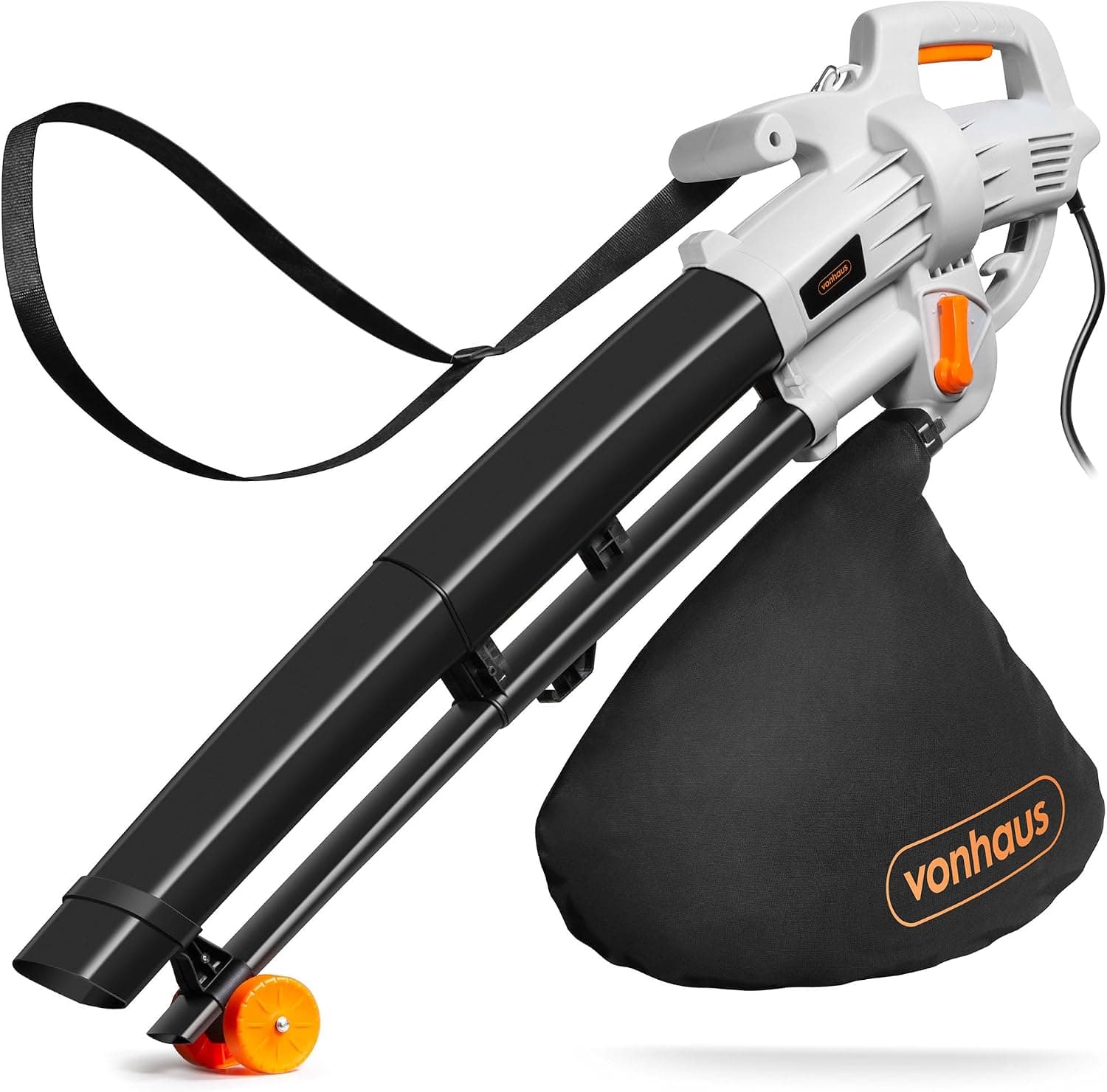 VonHaus Leaf Blower and Vacuum 3000W – Corded Leaves Collector, Clear Gardens, Patios, Gutters, Driveways & More – Lightweight, 10m Cable