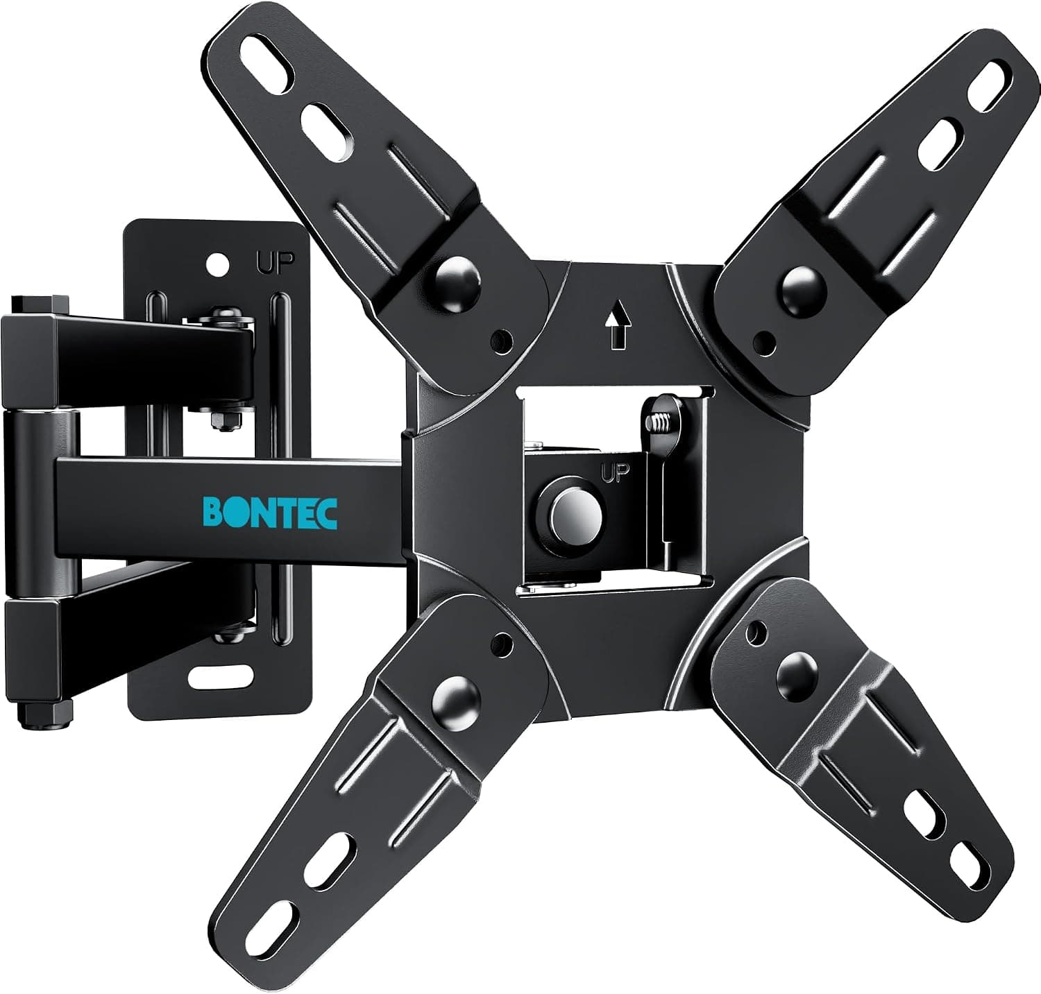 BONTEC TV Wall Bracket for 13-42 Inch LED LCD OLED Flat & Curved TVs up to 20KG, Full Motion Articulating Mount with Tilt, Swivel