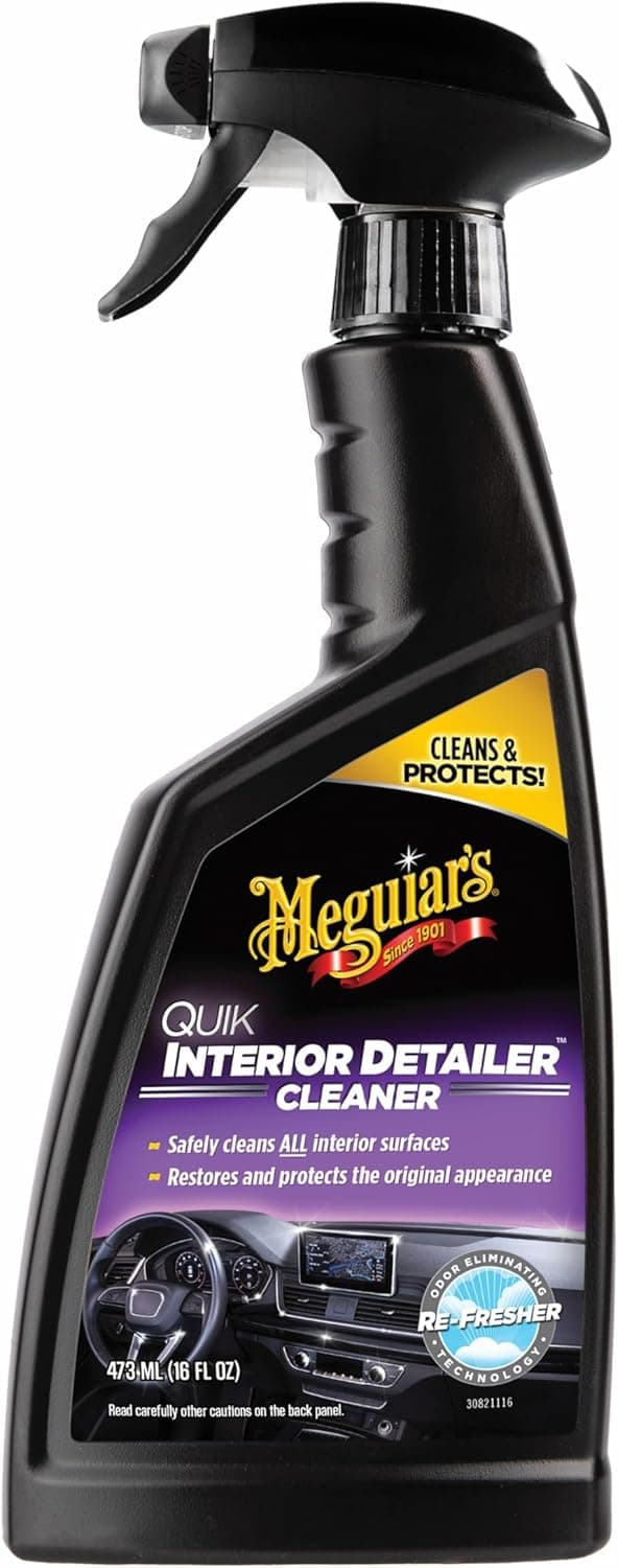 Meguiar's Quik Interior Detailer Cleaner 473ml for a Matt Finish. Cleans all Interior Car Surfaces - G13616EU