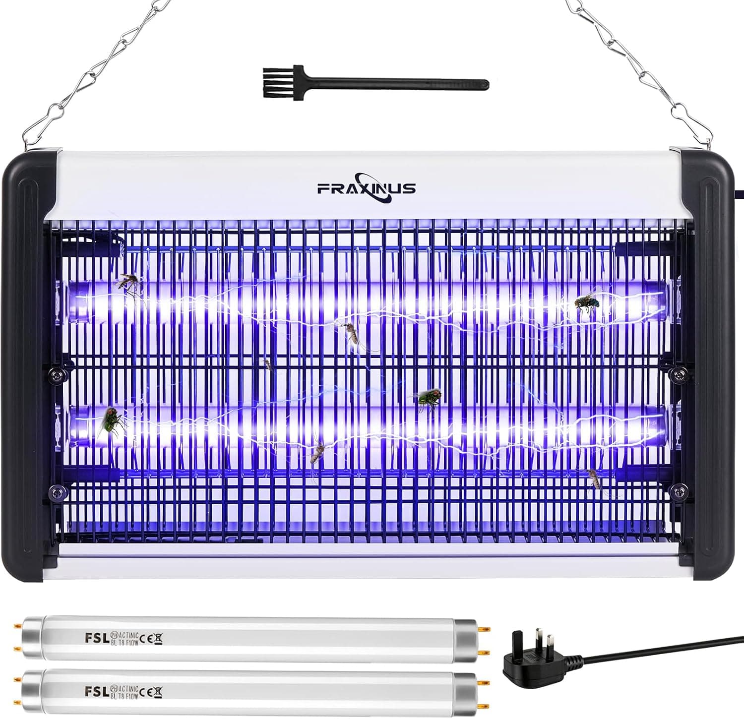 FRAXINUS Fly Zapper Electric, Mosquito Killer Lamp, Electronic Insect Catcher, 4200V High Powered Grids, 20W UV light Attract to Zap Flying