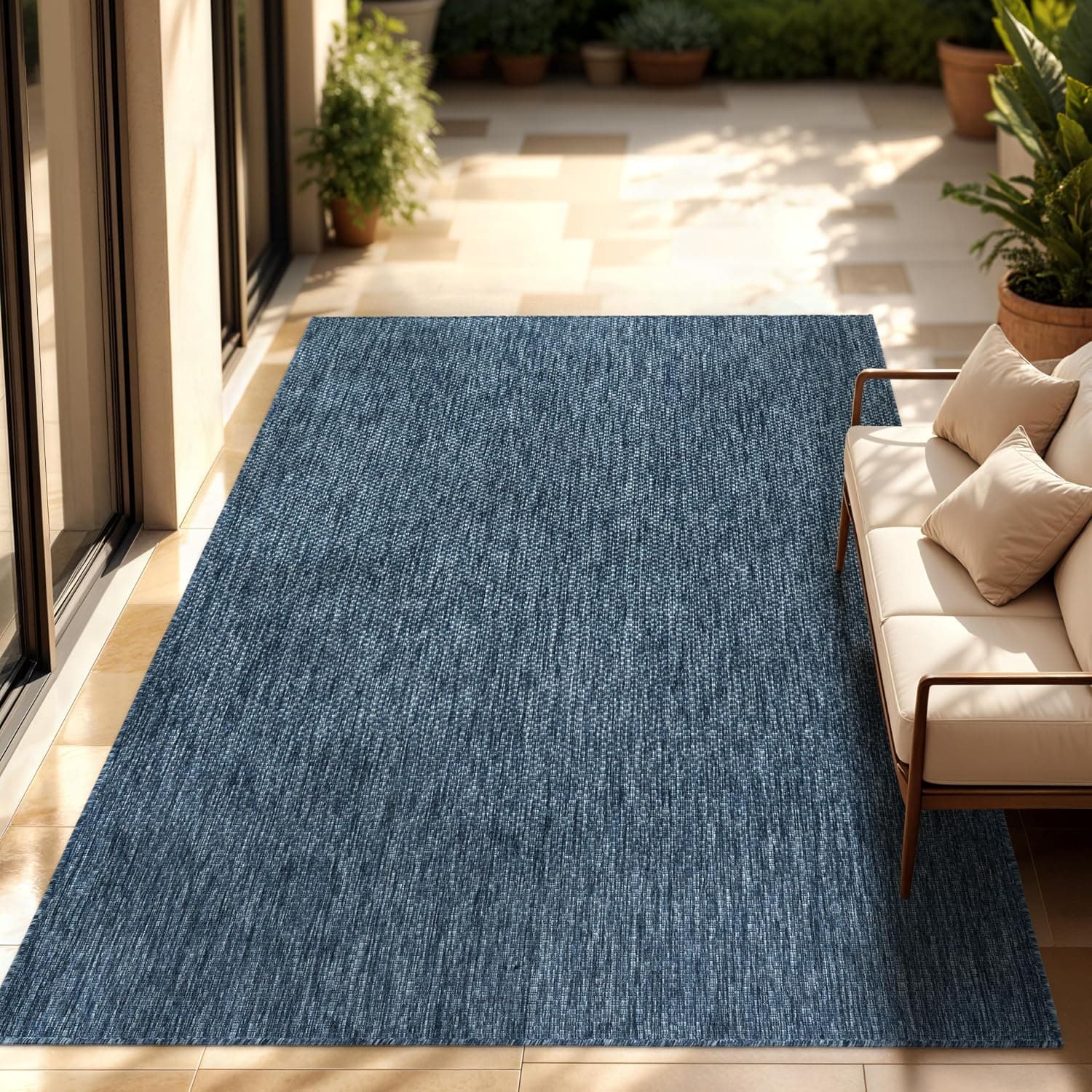 Paco Home Outdoor Rug Waterproof - Easy-Cleaning, UV- & Weather-Resistant Patio & Garden Area Rug for Porch, Kitchen & Hallway